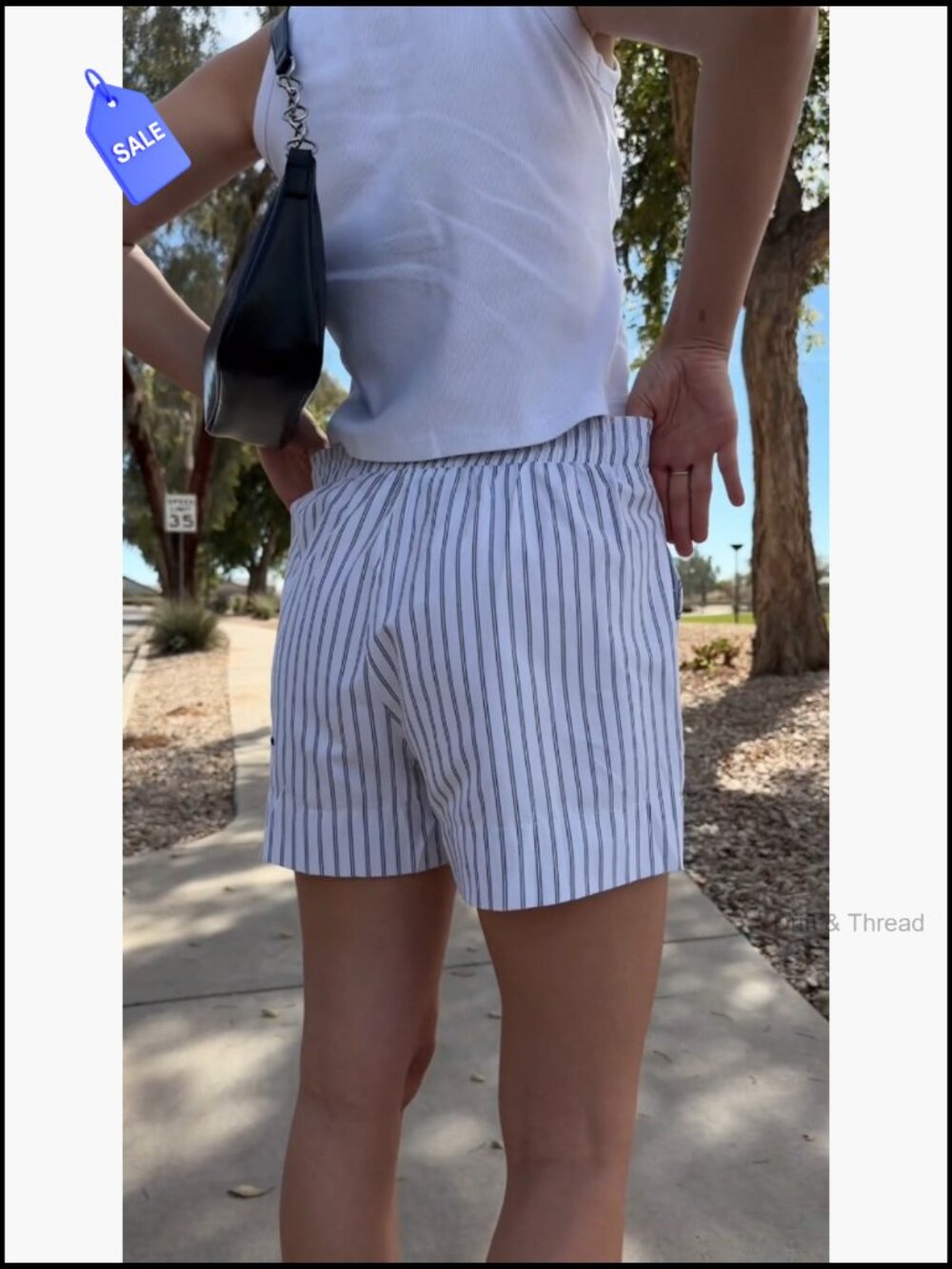 Linen-Blend Wide-Leg Shorts Mid-Rise with Pockets Casual Summer - Picture 7 of 7